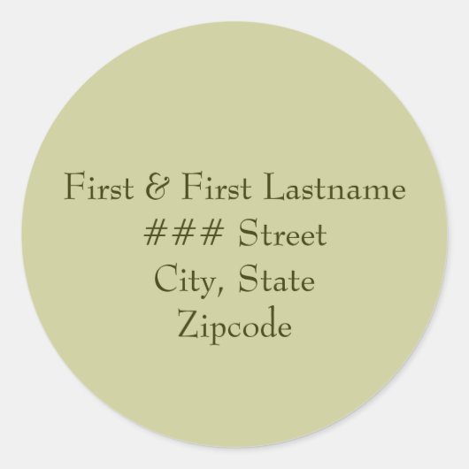 étiquette d'adresse de retour (Devant)