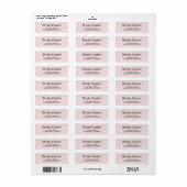Étiquette d'adresse de retour (Feuille entière)