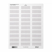 Étiquette d'adresse de retour (Feuille entière)