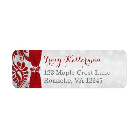 Étiquette d'adresse de retour 1 | Enveloppé dans l (Devant)