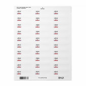 Étiquette d'adresse de retour à Londres mentalemen (Feuille entière)