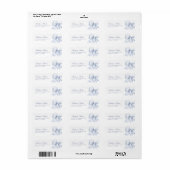Étiquette d'adresse de retour à ruban bleu (Feuille entière)