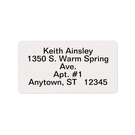 Étiquette d'adresse de retour Abstrait 4 lignes en (Devant)