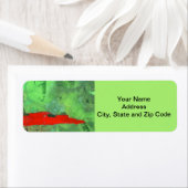 Étiquette d'adresse de retour abstraite de concept (En situation)