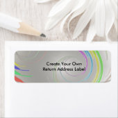 Étiquette d'adresse de retour abstraite moderne gr (En situation)