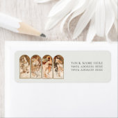 ÉTIQUETTE D'ADRESSE DE RETOUR : ALPHONS MARIA MUCH (En situation)