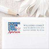 Étiquette d'adresse de retour American Spirit Patr (En situation)