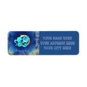 Étiquette d'adresse de retour Aquarius (Devant)