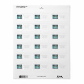 ÉTIQUETTE D'ADRESSE DE RETOUR : "ARBRE SUR UNE ÎLE (Feuille entière)