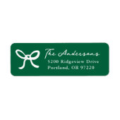 Étiquette d'adresse de retour arc vert dessinée à  (Devant)