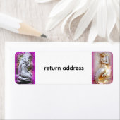 étiquette d'adresse de retour assis (En situation)