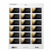 Étiquette d'adresse de retour avec embellissements (Feuille entière)