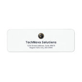 Étiquette d'adresse de retour avec logo Globe (Devant)