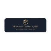 Étiquette d'adresse de retour avec logo Globe (Devant)