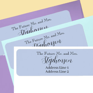 Étiquette d'adresse de retour avec nom personnalis