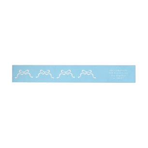 Étiquette d'adresse de retour Baby Blue Boy Announ