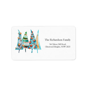Étiquette d'adresse de retour Baby Doodle Christma