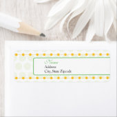 Étiquette d'adresse de retour Baby shower vert et  (En situation)