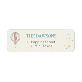 Étiquette d'adresse de retour Balloon Daydream