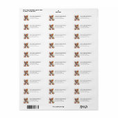 Étiquette d'adresse de retour Basenji (Feuille entière)