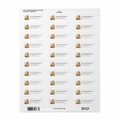 Étiquette d'adresse de retour Basenji (Feuille entière)