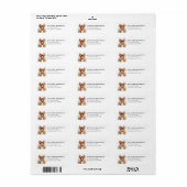 Étiquette d'adresse de retour Basenji (Feuille entière)