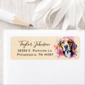 Étiquette d'adresse de retour Beagle (En situation)