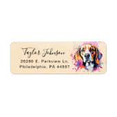 Étiquette d'adresse de retour Beagle (Devant)