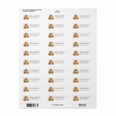 Étiquette d'adresse de retour Beagle (Feuille entière)