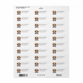 Étiquette d'adresse de retour Beagle (Feuille entière)