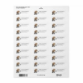 Étiquette d'adresse de retour Beagle (Feuille entière)