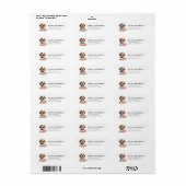 Étiquette d'adresse de retour Beagle (Feuille entière)