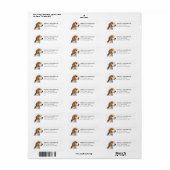 Étiquette d'adresse de retour Beagle (Feuille entière)