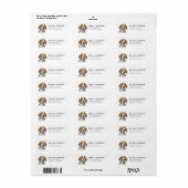 Étiquette d'adresse de retour Beagle (Feuille entière)