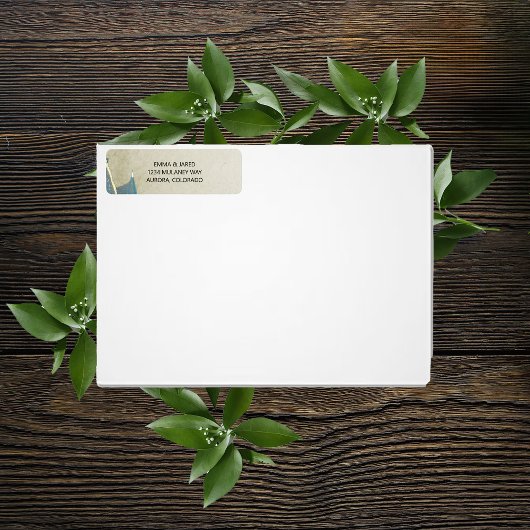 Étiquette d'adresse de retour Belle Aquarelle