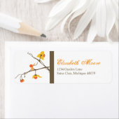 Étiquette d'adresse de retour Bitsweet Automne (En situation)