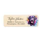 Étiquette d'adresse de retour Black Lab (Devant)