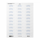 Étiquette d'adresse de retour bleu clair simple (Feuille entière)