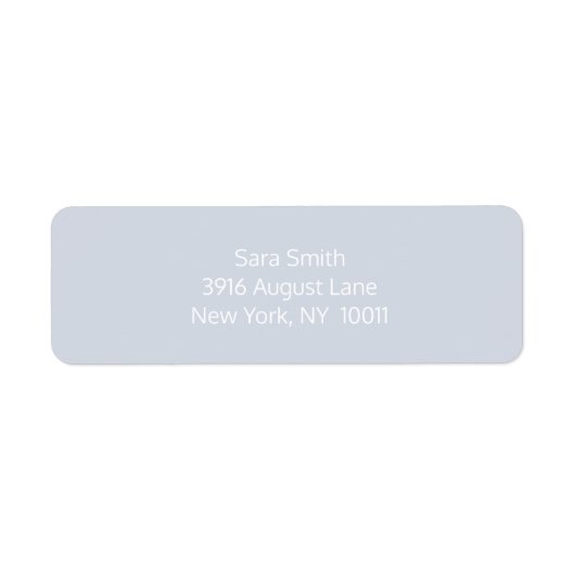Étiquette d'adresse de retour bleu clair simple et (Devant)