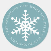 Étiquette d'adresse de retour Blue Frost (Devant)