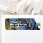 Étiquette d'adresse de retour Blue Maccaw (En situation)