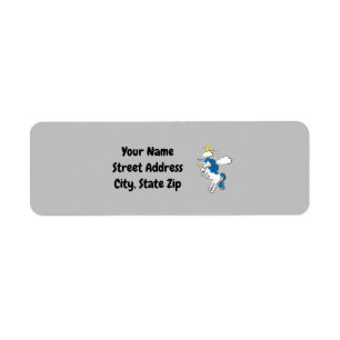 Étiquette d'adresse de retour Blue Mane Unicorn
