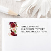 Étiquette d'adresse de retour Bohème Bourgogne (En situation)