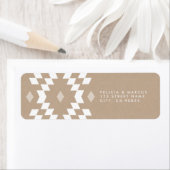 Étiquette d'adresse de retour Boho, bohème (En situation)