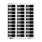 Étiquette d'adresse de retour Boho, bohème (Feuille entière)