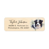 Étiquette d'adresse de retour Border Collie (Devant)