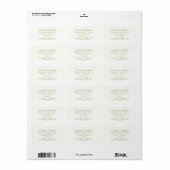 Étiquette d'adresse de retour botanique ROWAN (Feuille entière)
