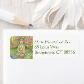 Étiquette d'adresse de retour Bouddha (En situation)