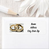 ÉTIQUETTE D'ADRESSE DE RETOUR "BRIDE AND GROOM'S" (En situation)