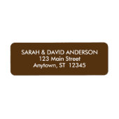 Étiquette d'adresse de retour Brown simple et mode (Devant)